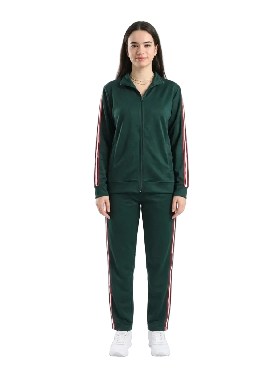 Women's Contrast Side-Stripe Tracksuit Set