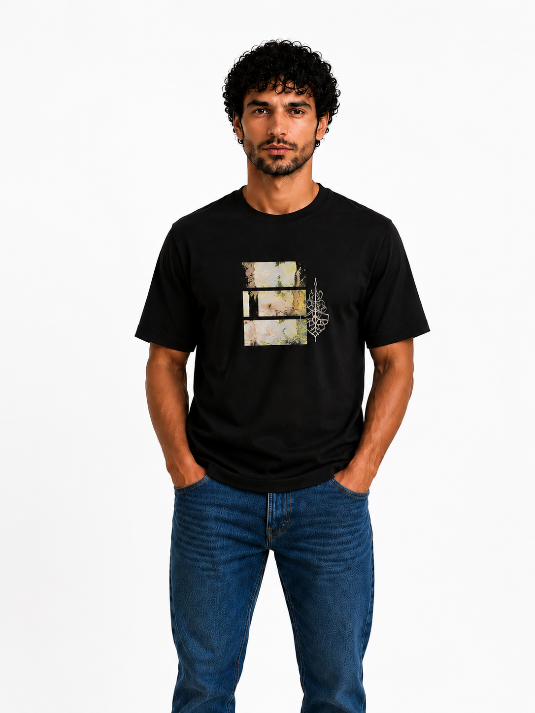 Men's Regular Fit Cotton T-Shirt - Black