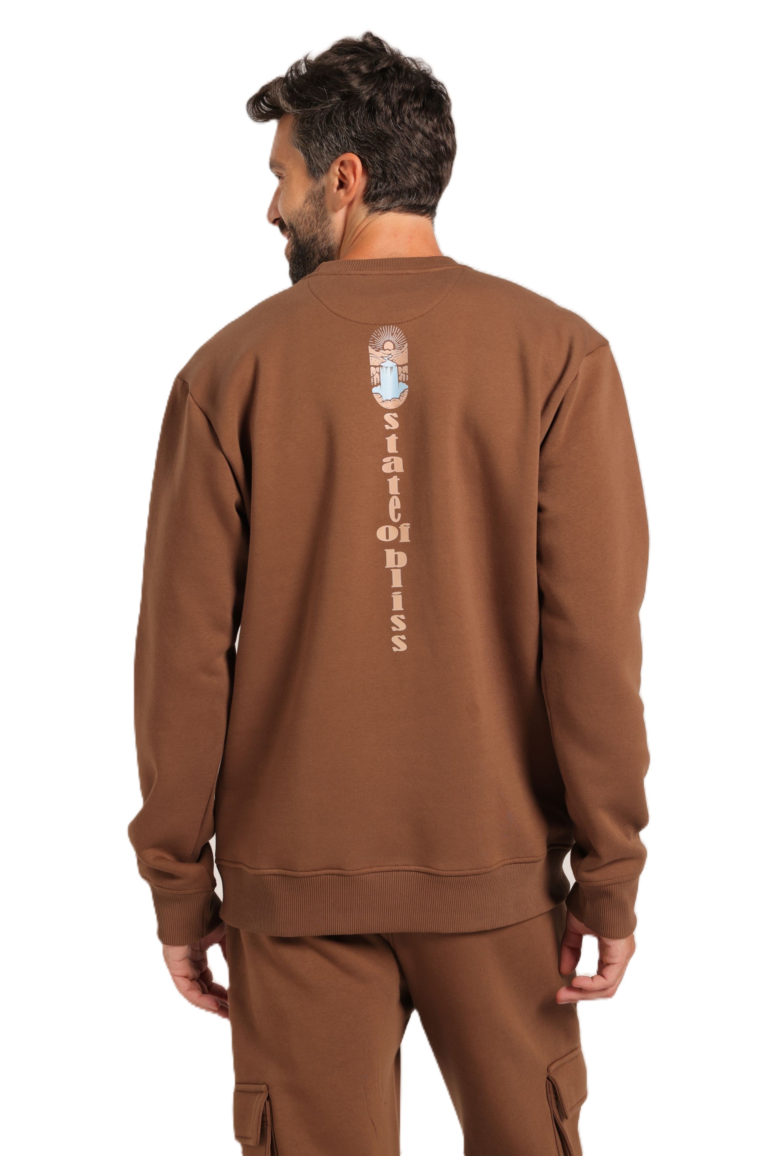 Men’s Brown Sweatshirt & Jogger Set