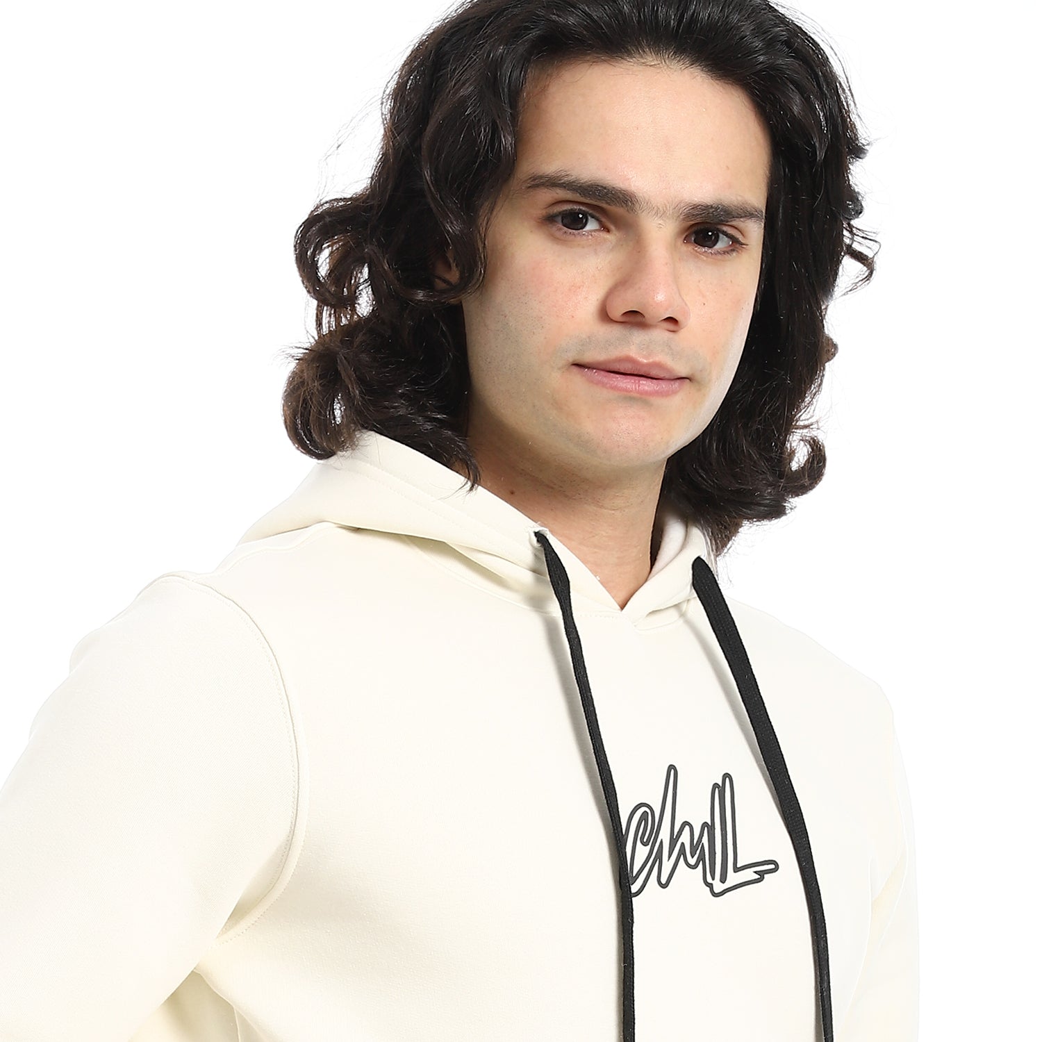 Men's Hoodie With Printed - Off White