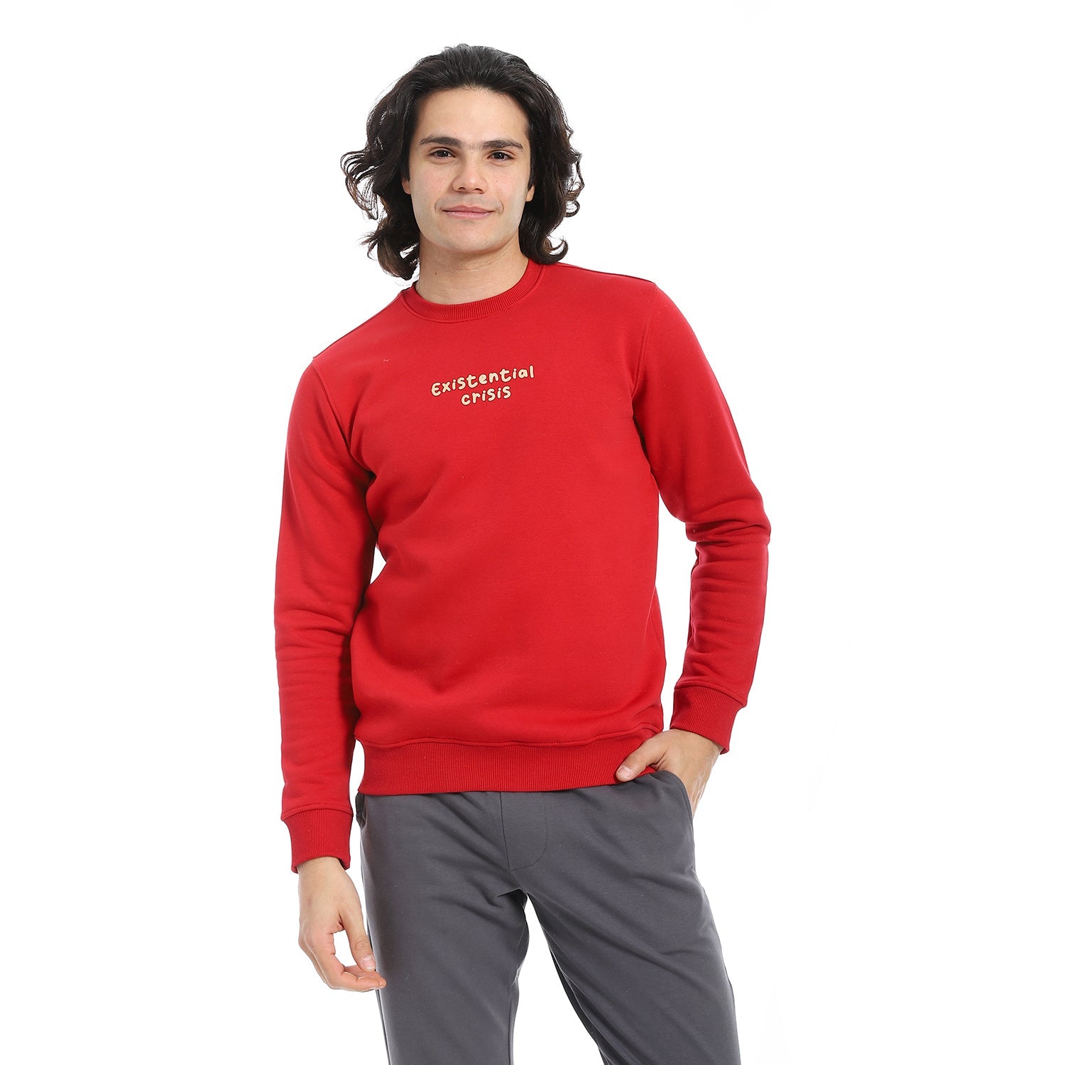 Men's Crewneck Sweatshirt - Style & Comfort Combined - Red