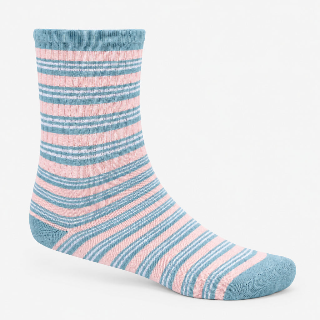 Premium Blue Ribbed Socks: Soft & Durable