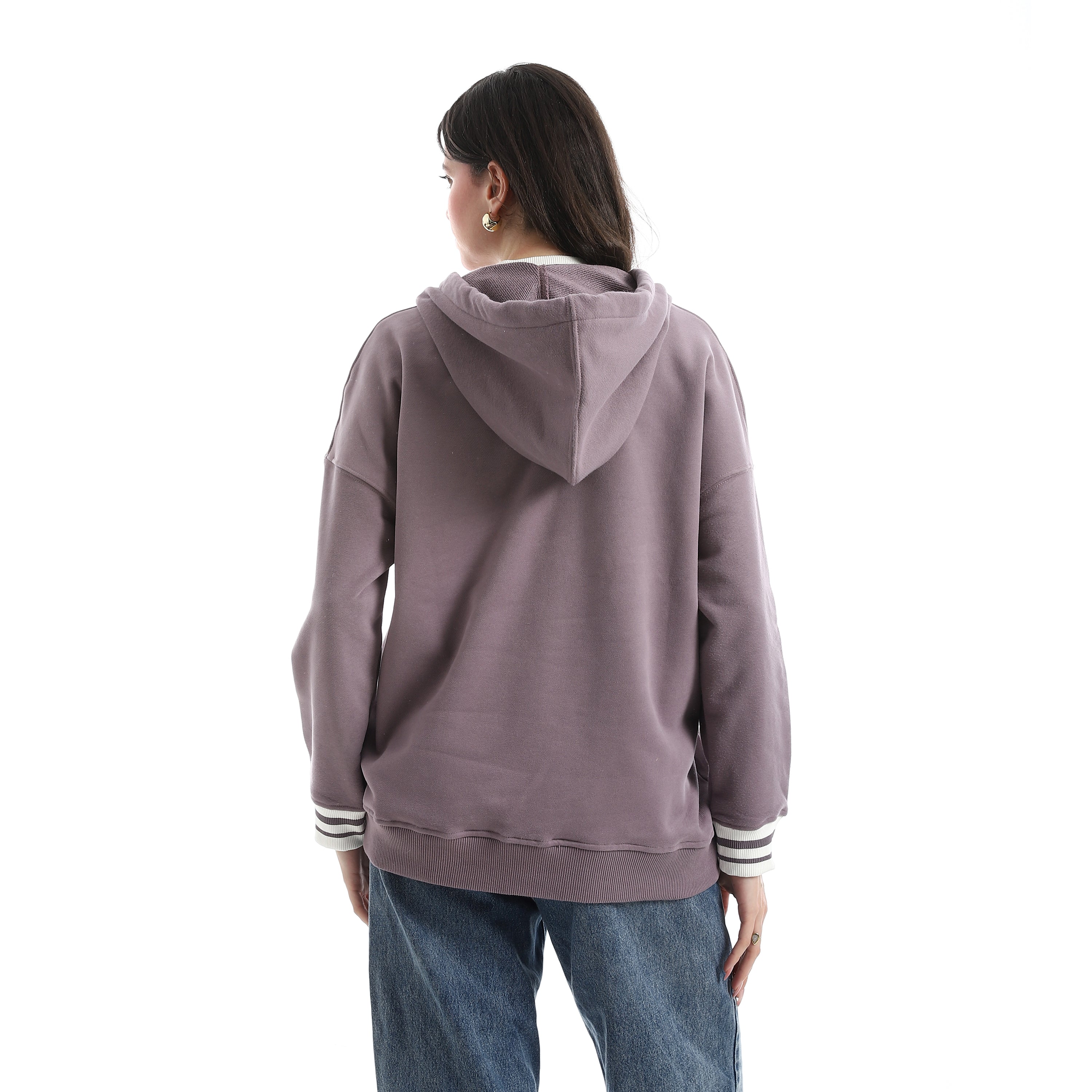 Women’s Casual Hooded Sweatshirt – Soft Fabric Hooded with Long Sleeves
