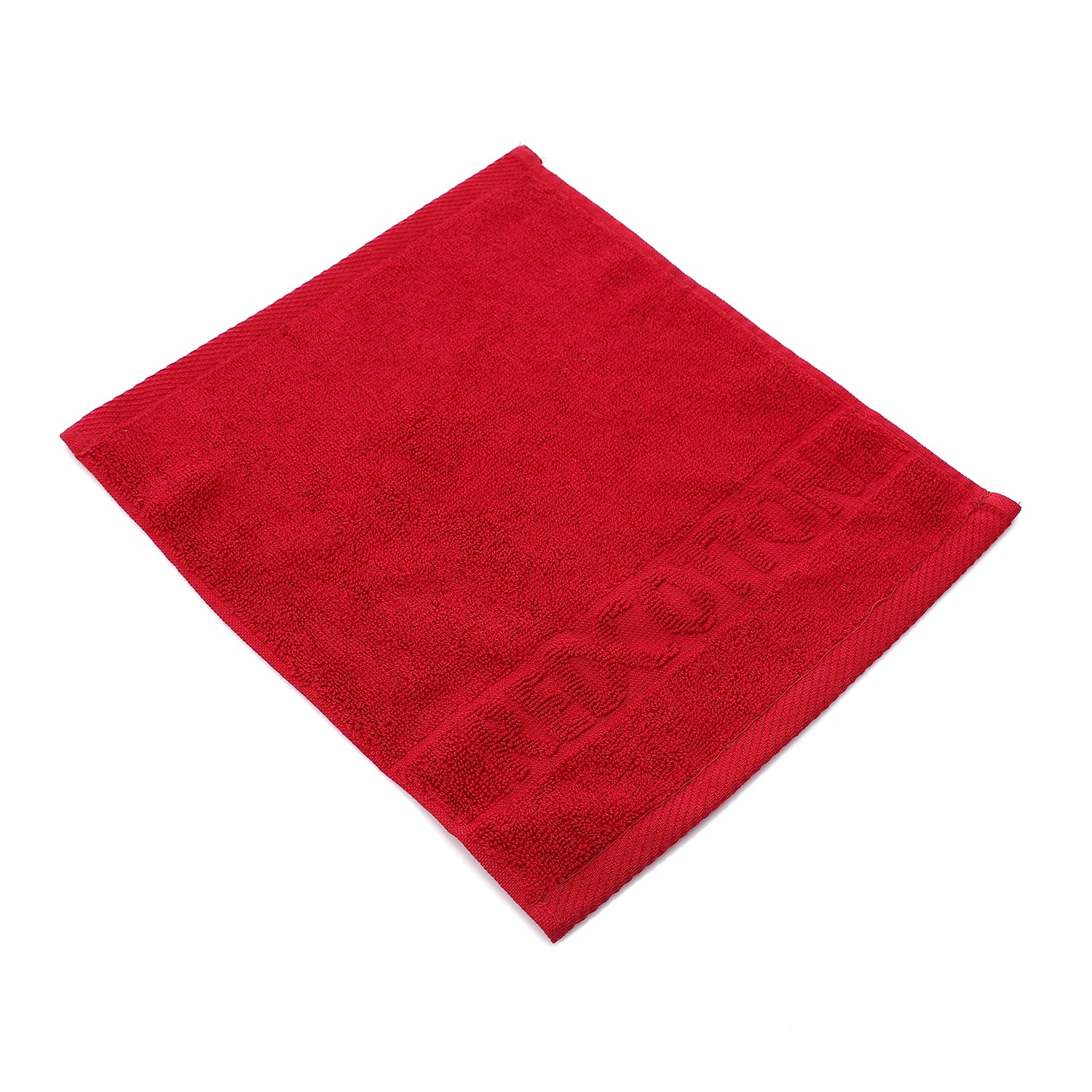 Dark Red Soft Pure Cotton Towel – 30x30 cm