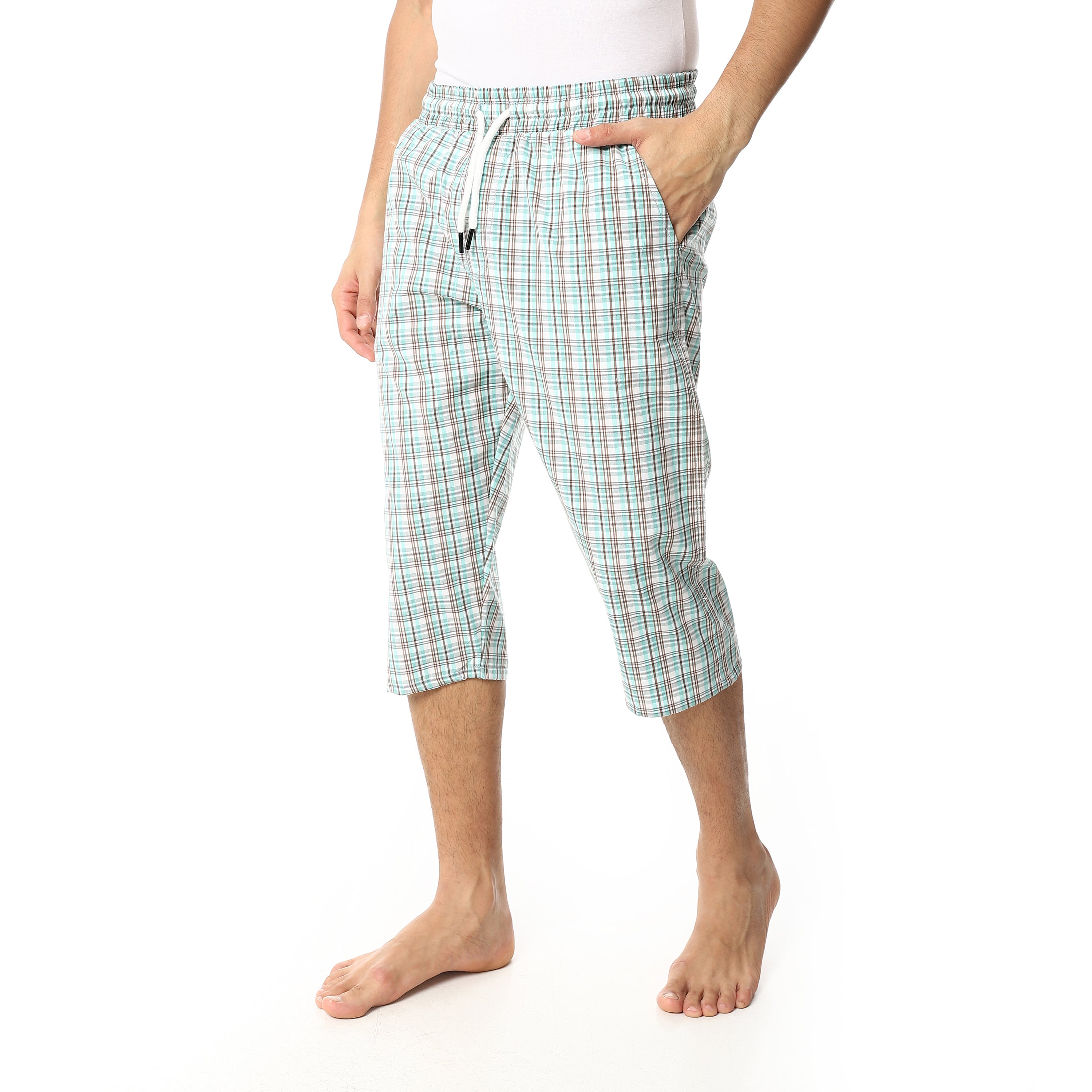 Comfy and Stylish Men's Soft Check Pentacore - Turquoise