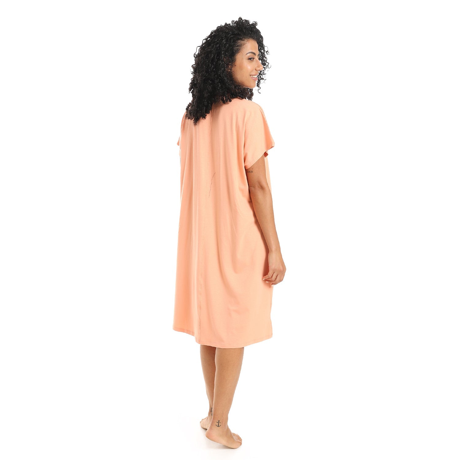 Women's Short Sleeve Cotton Nightgown, Casual & Chic Sleepwear