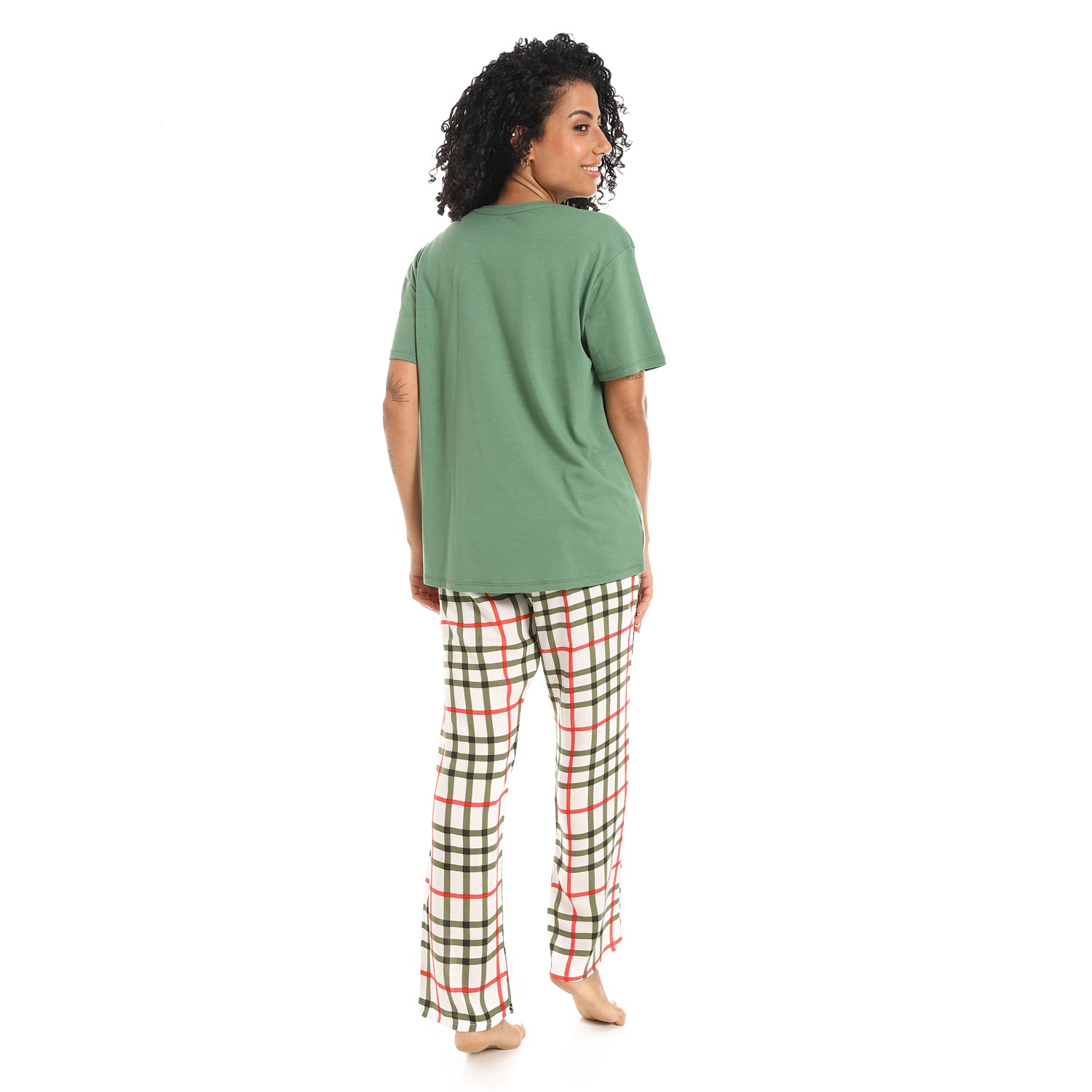 Women’s Strawberry Print Pajama Set – Casual Cotton Loungewear