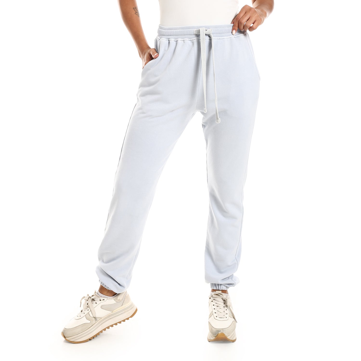 Women Sweatpants cotton Milton -Blue