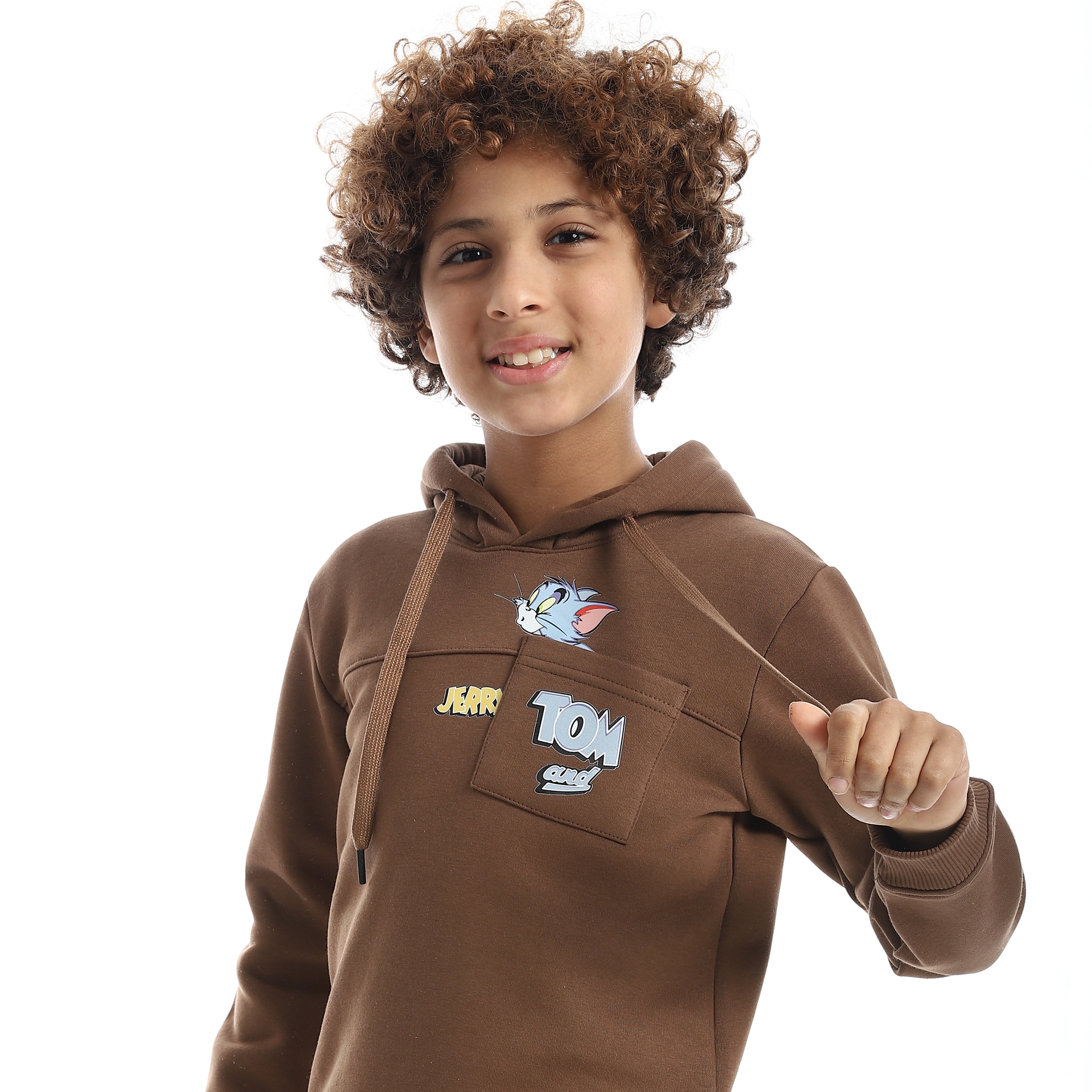 Boy's "Tom & Jerry" Graphic Hoodie & Joggers Set