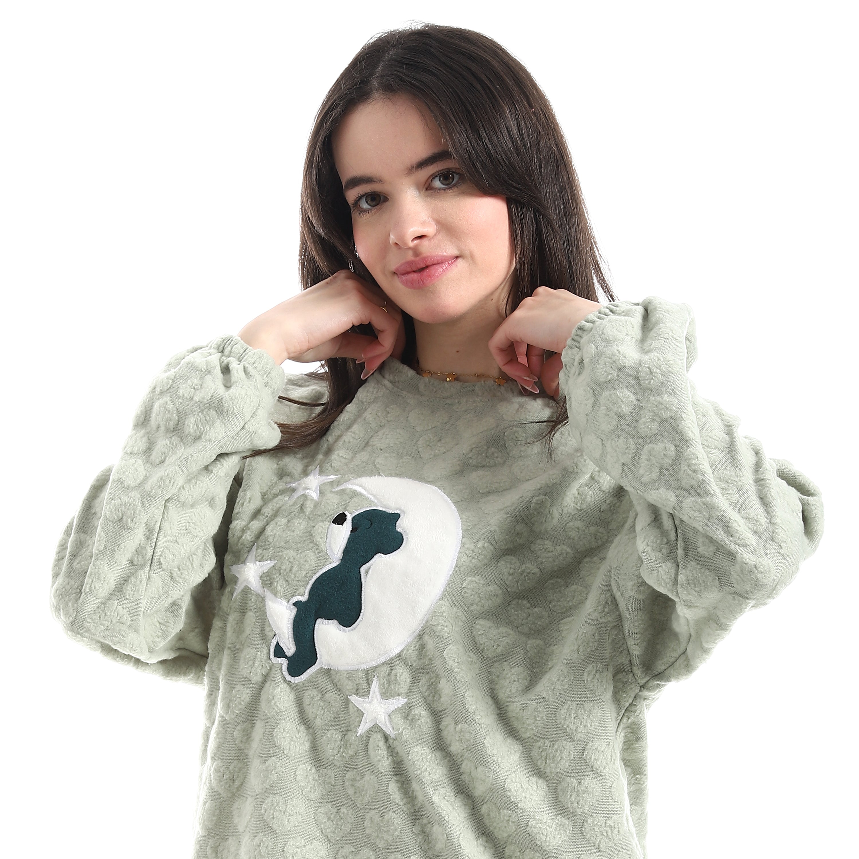 Dreamy Stars & Moon Embossed Pajama Set