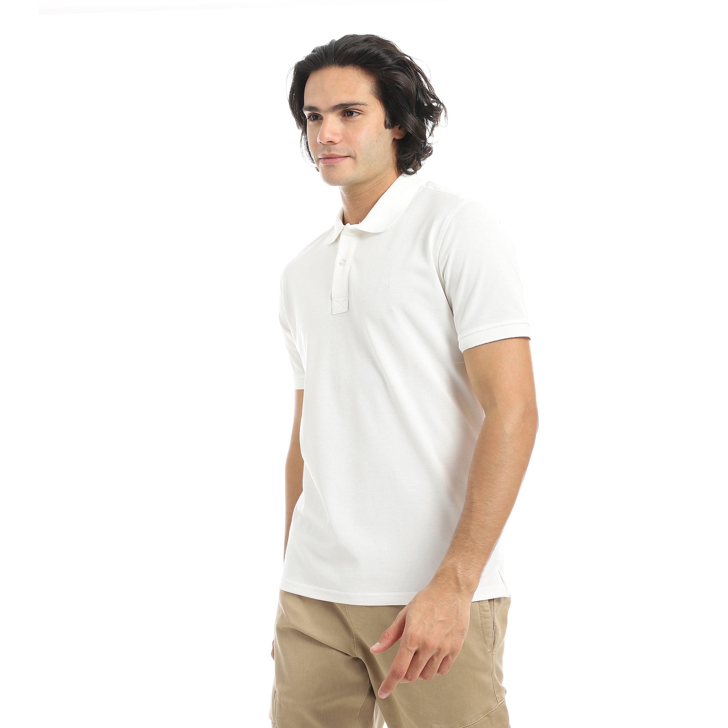 Men’s Polo T-Shirt with “Red” Embroidery