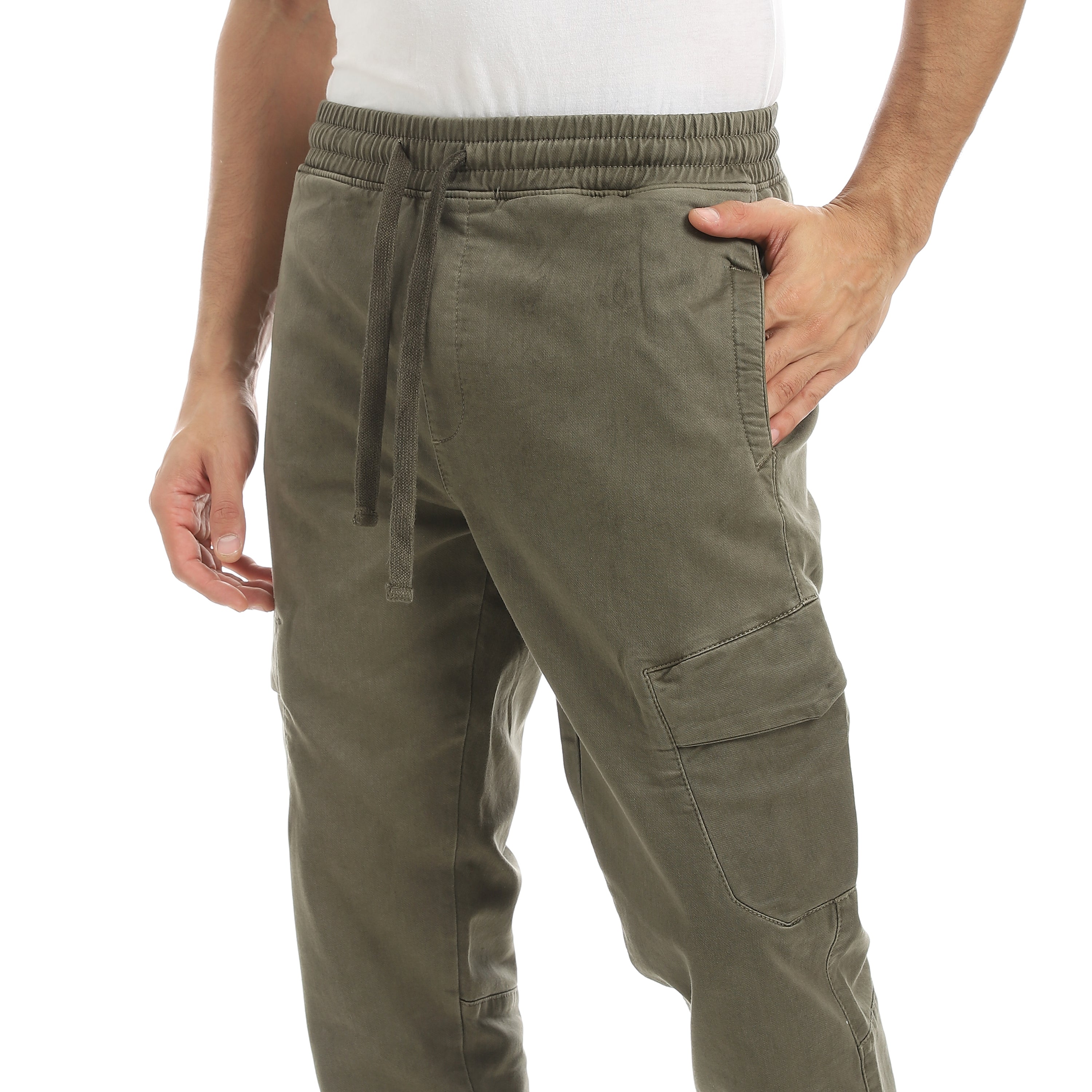 Men's Gabardine Cargo Jogger Pants - Olive