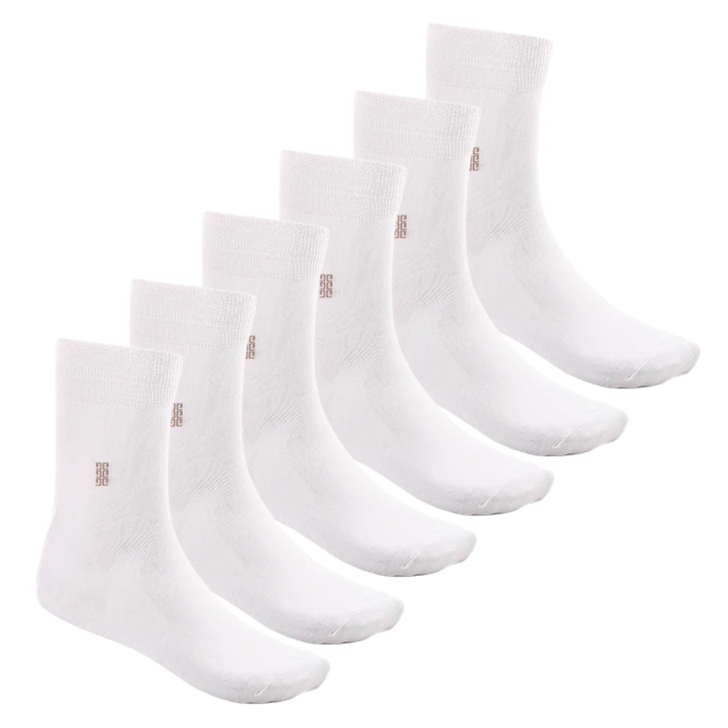 pack of 6 pieces Men's Classic Bamboo Socks - White