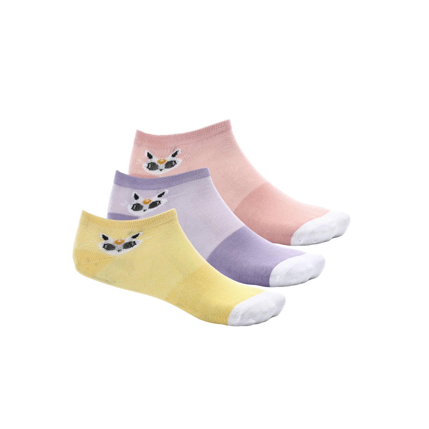 3 Pairs of Fun & Colorful Women's Socks