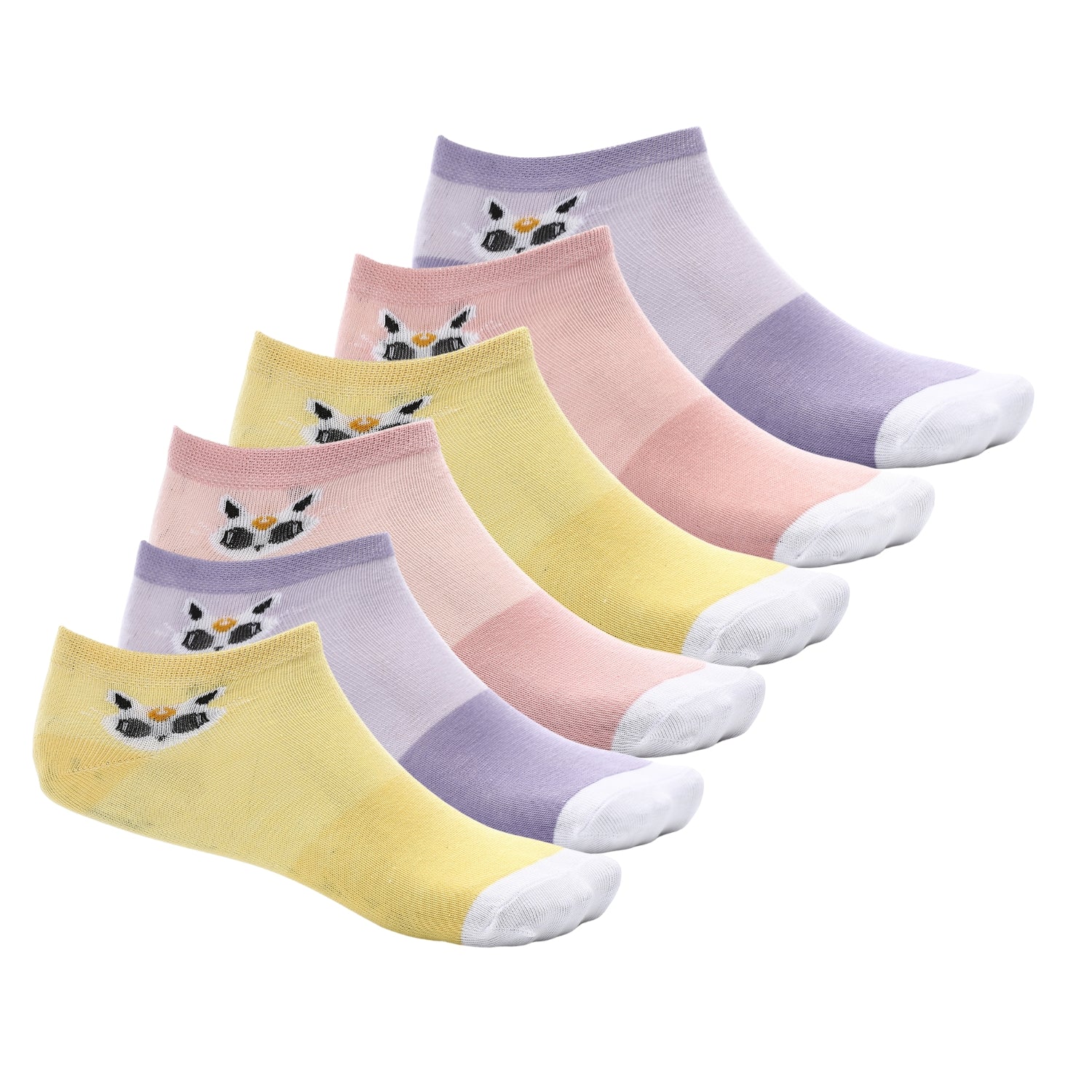 6 Pairs of Fun & Colorful Women's Socks