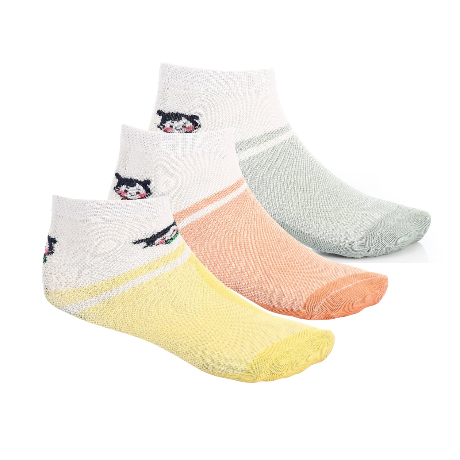 3 Pairs of Soft Cotton Socks for Girls