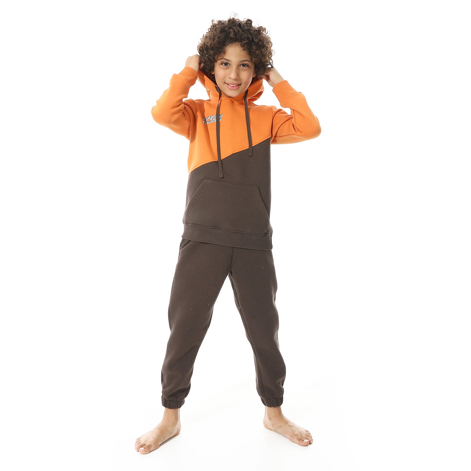 Boys' Winter Hoodie Pajamas - Brown