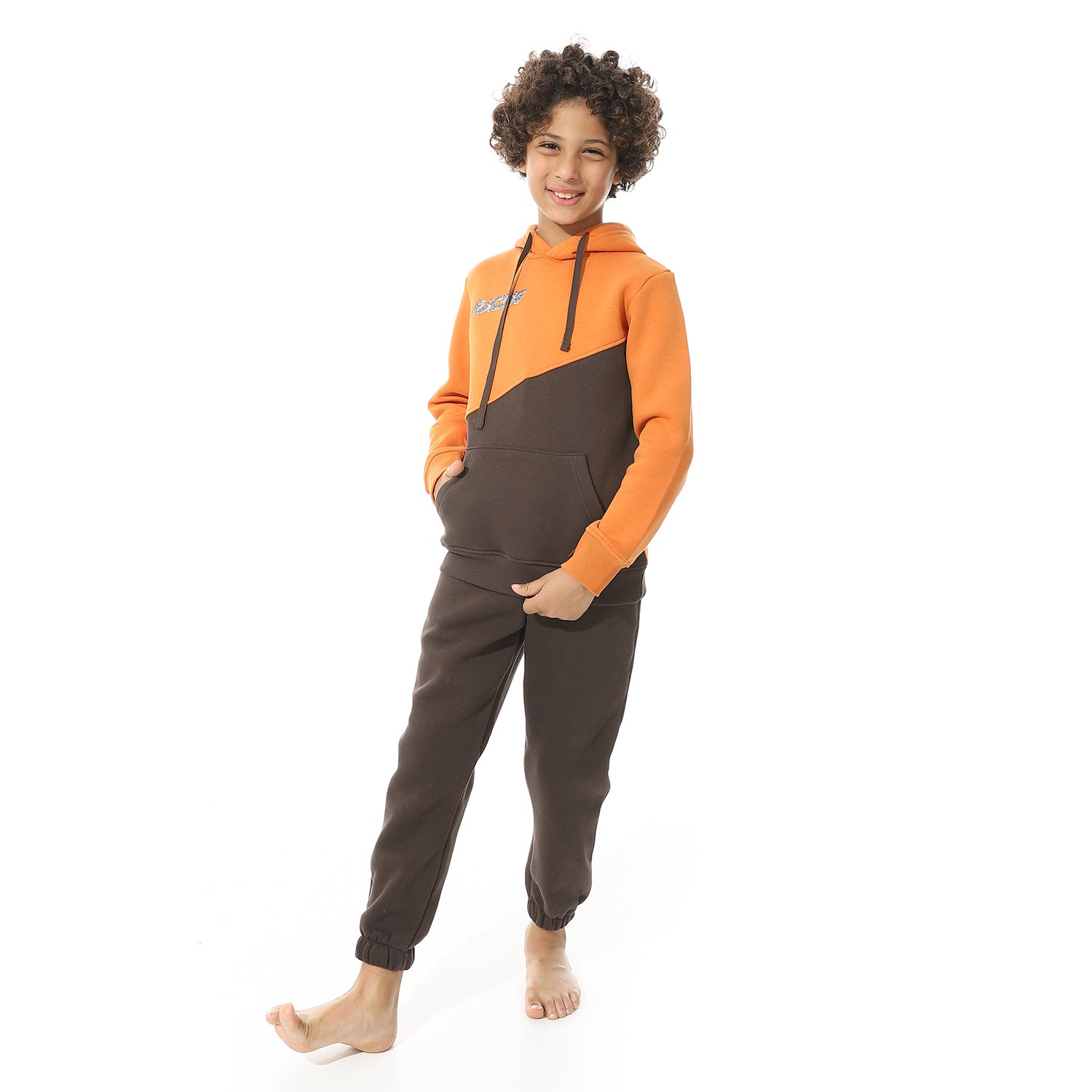 Boys' Winter Hoodie Pajamas - Brown