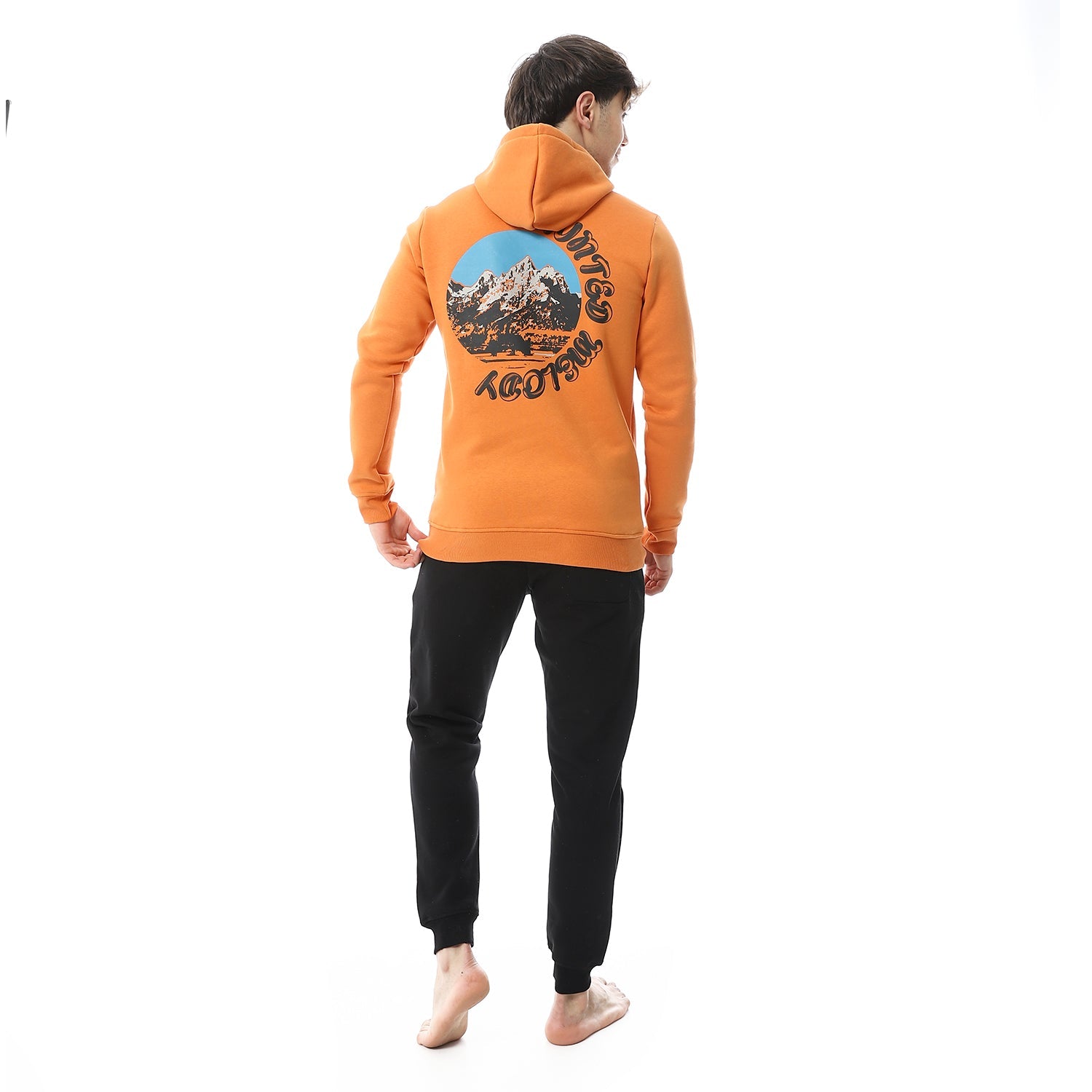 Men's Winter Hoodie Pajamas - Orange