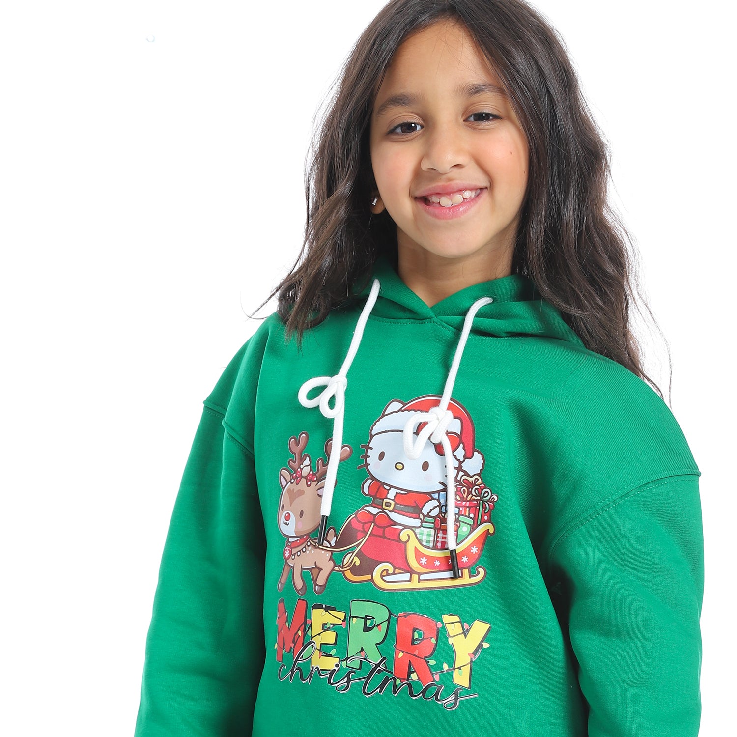 Stylish and Cozy Girls' Sweatshirt - Green