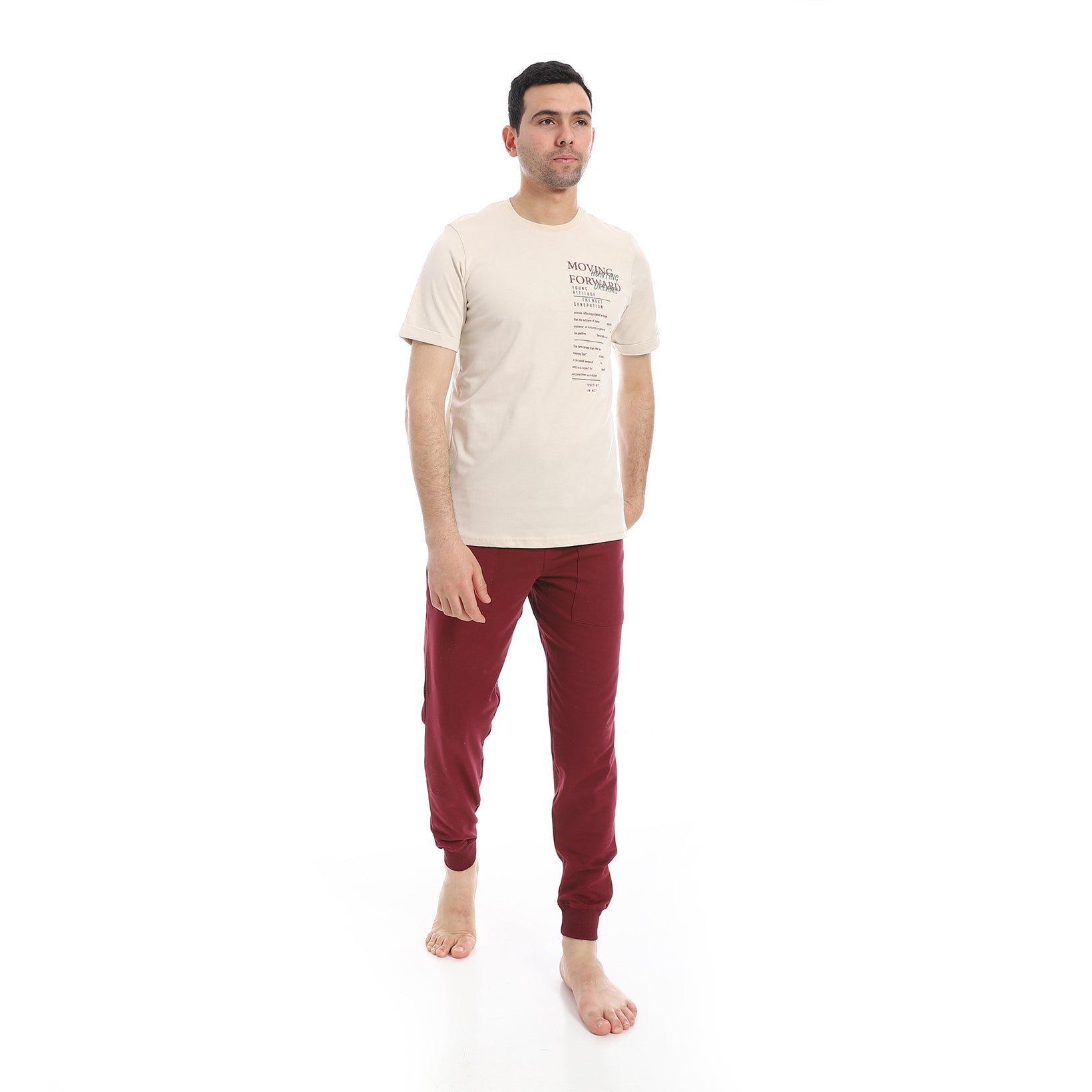 Men's Printed Short Sleeve T-Shirt and Jogger Pajama Set