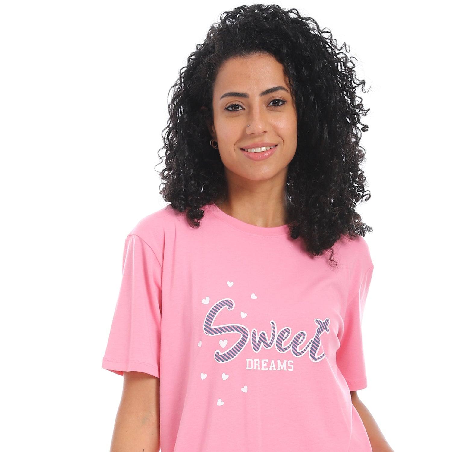 Women's Summer Pajama - Floral Pants - Rose