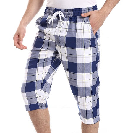 Comfy and Stylish Men's Soft Check Pentacore-navy