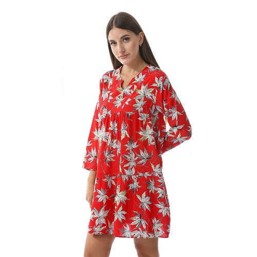 Women's Viscose Nightgowns - Soft, Lightweight, and Comfortable Sleepwear - Red