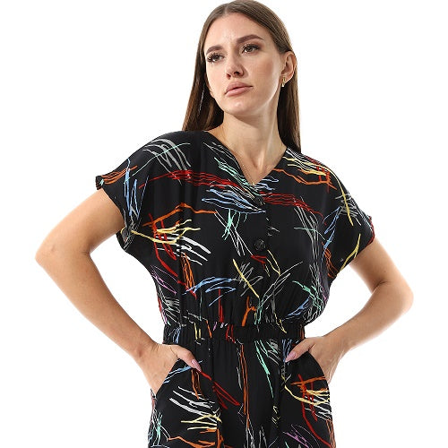 Women's Viscose Jumpsuit - Black