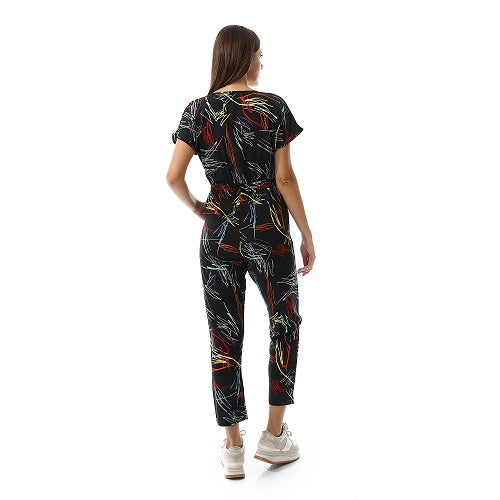 Women's Viscose Jumpsuit - Black