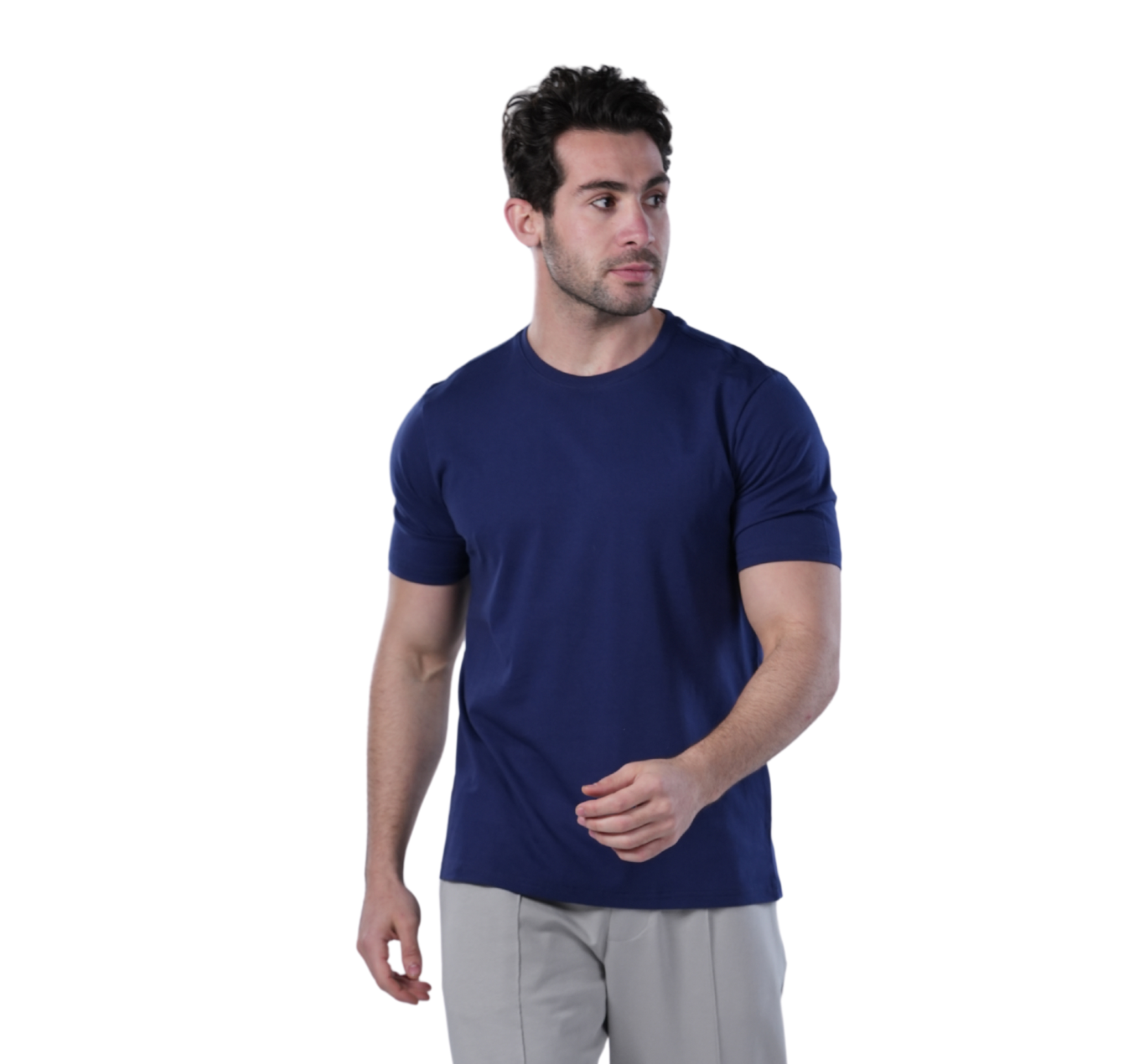 Men's Regular Fit Cotton T-Shirt - Navy