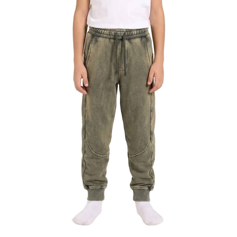 Boys' Acid-Wash Paneled Joggers – Vintage Streetwear Style