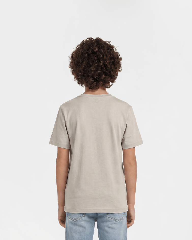 Boy Casual Printed Tee - Red Cotton