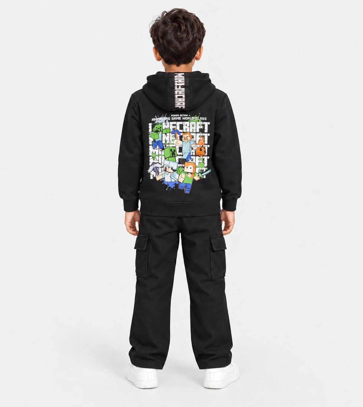 Boys’ Black Hooded Pajama Set | Red Cotton - Red Cotton