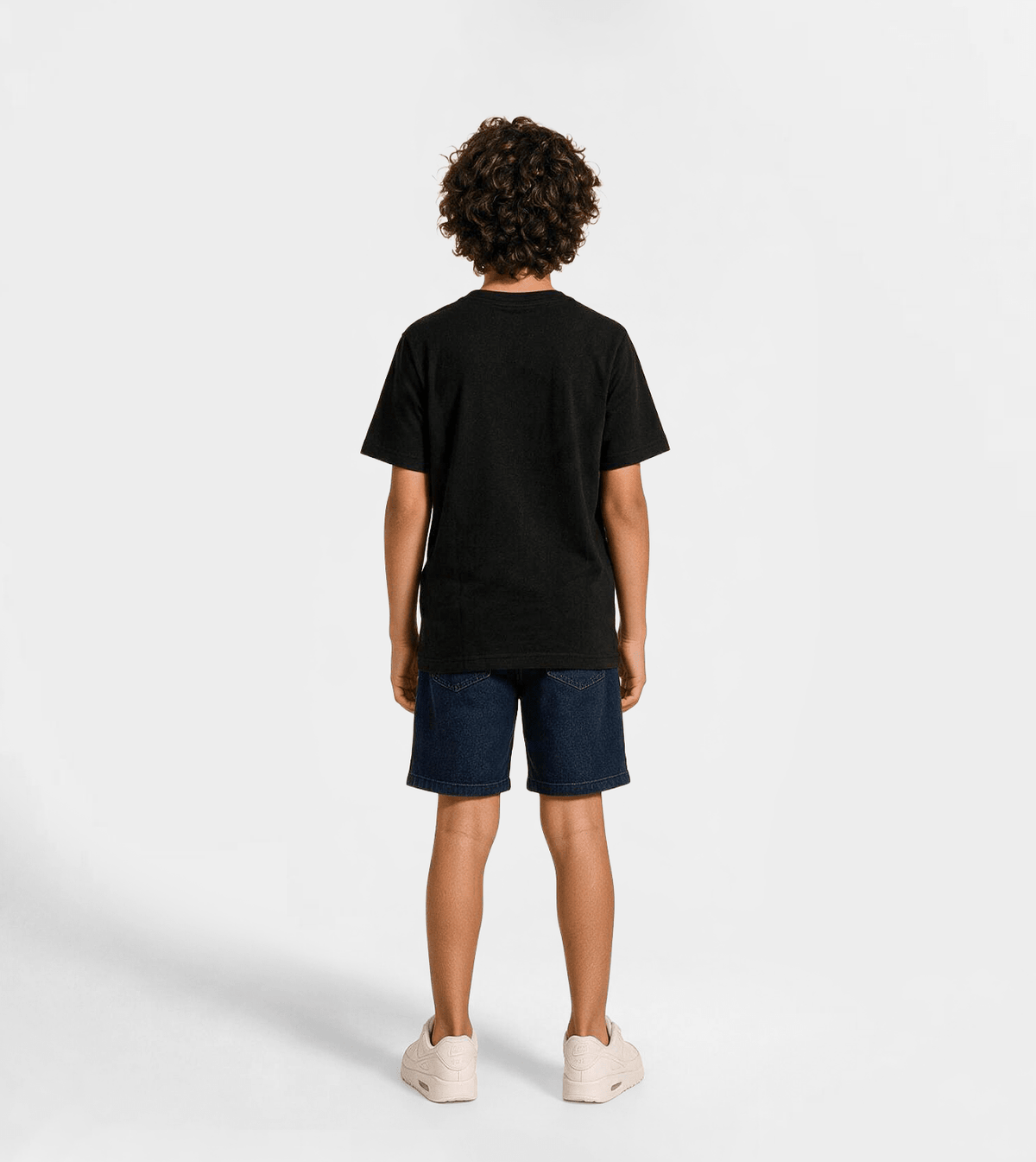 Boys’ Black Short-Sleeve T-Shirt - Red Cotton
