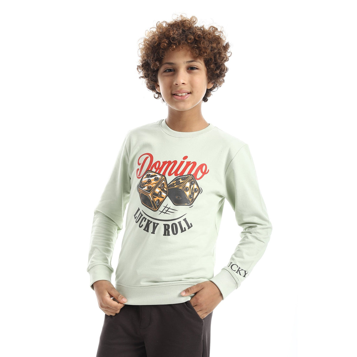 Boys' "Lucky Roll" Two-Piece Autumn Set – Summer Milton - Red Cotton