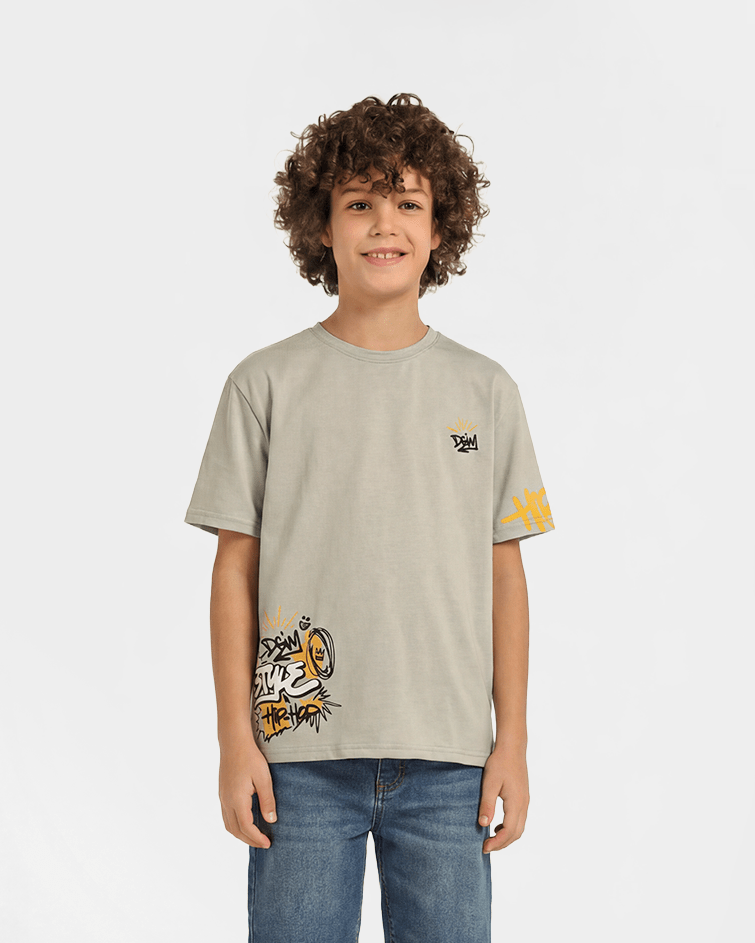Boys Oversized Brasola T-Shirt - Red Cotton