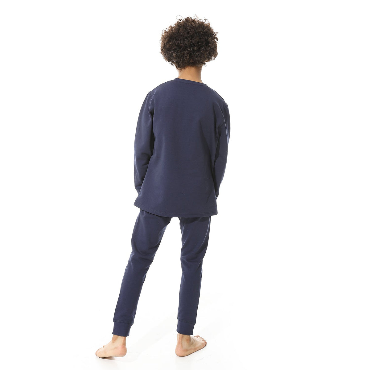 Boys Thermal Set Padded inside - Navy Blue - Red Cotton