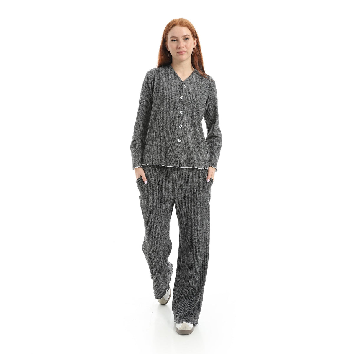 Casual Relax Fit Homewear Set Red Cotton - Red Cotton