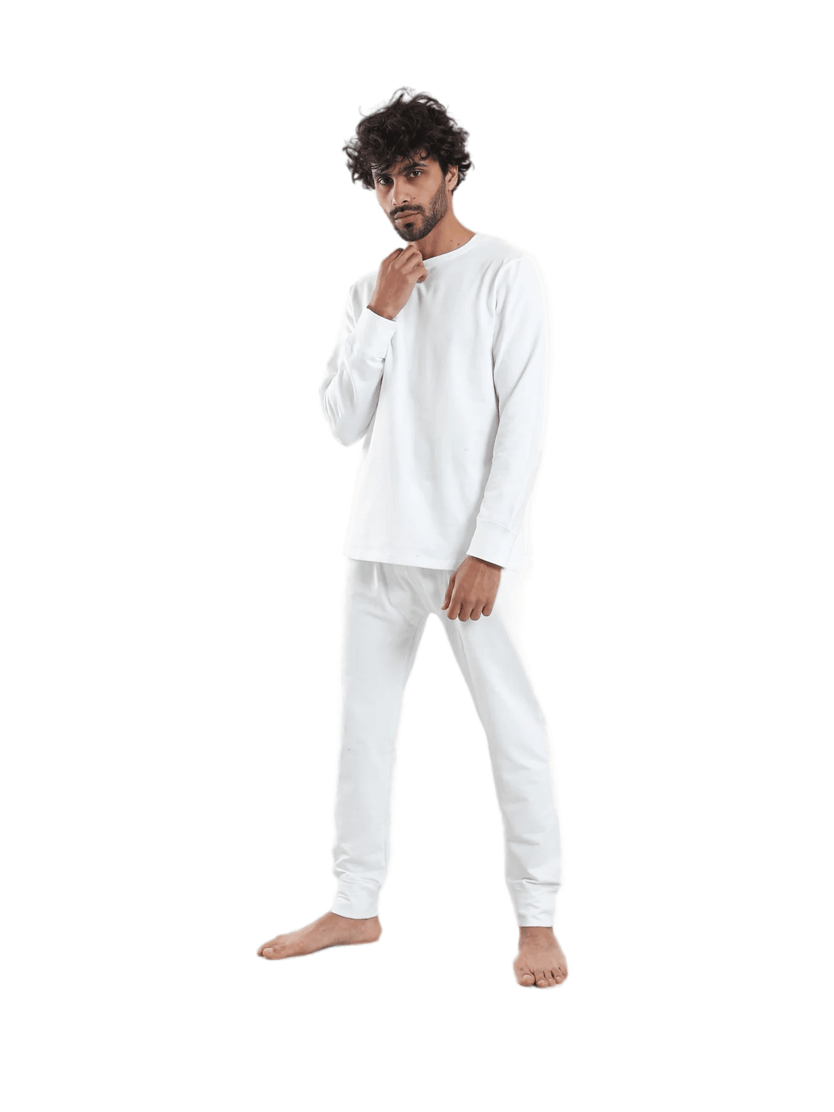 Cozy And Comfortable Thermal Set For Men Padded Inside - Red Cotton