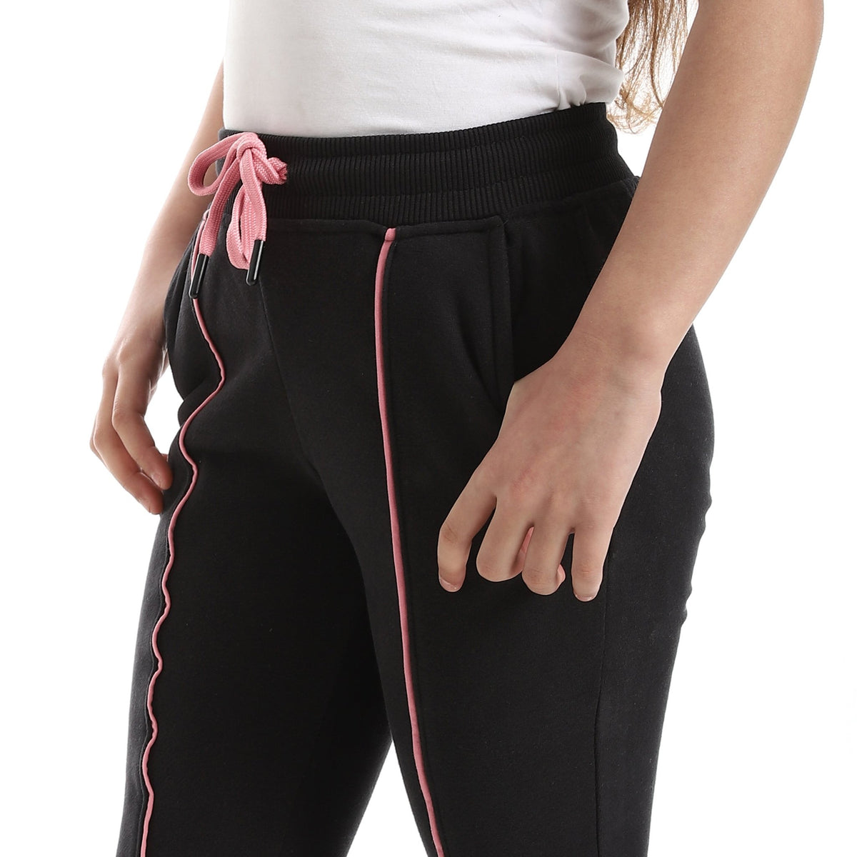Girls Flare Leg Sweatpants - Red Cotton