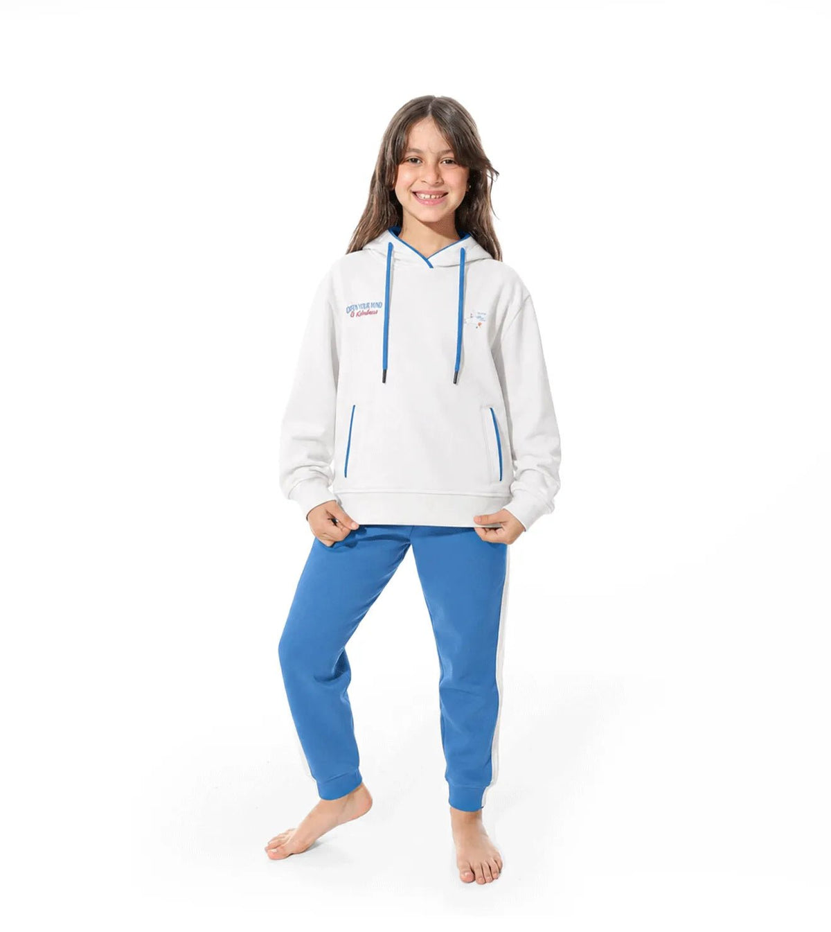 Girls’ Hooded Milton Pajama Set | Red Cotton - Red Cotton