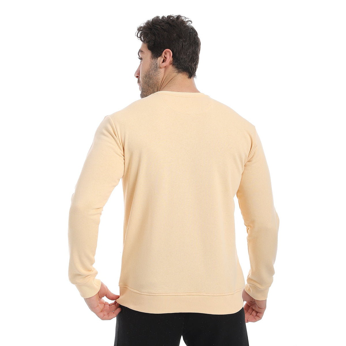 Graphic-Print Cotton Sweatshirt -Simon - Red Cotton