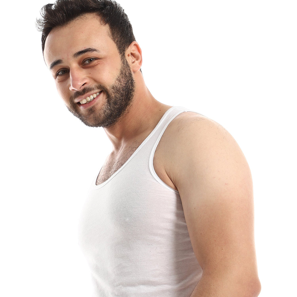 Lycra Sleeveless Undershirt For Men - Red Cotton