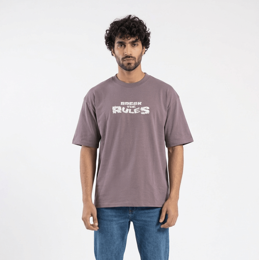 Men Oversized T-Shirt - Red Cotton