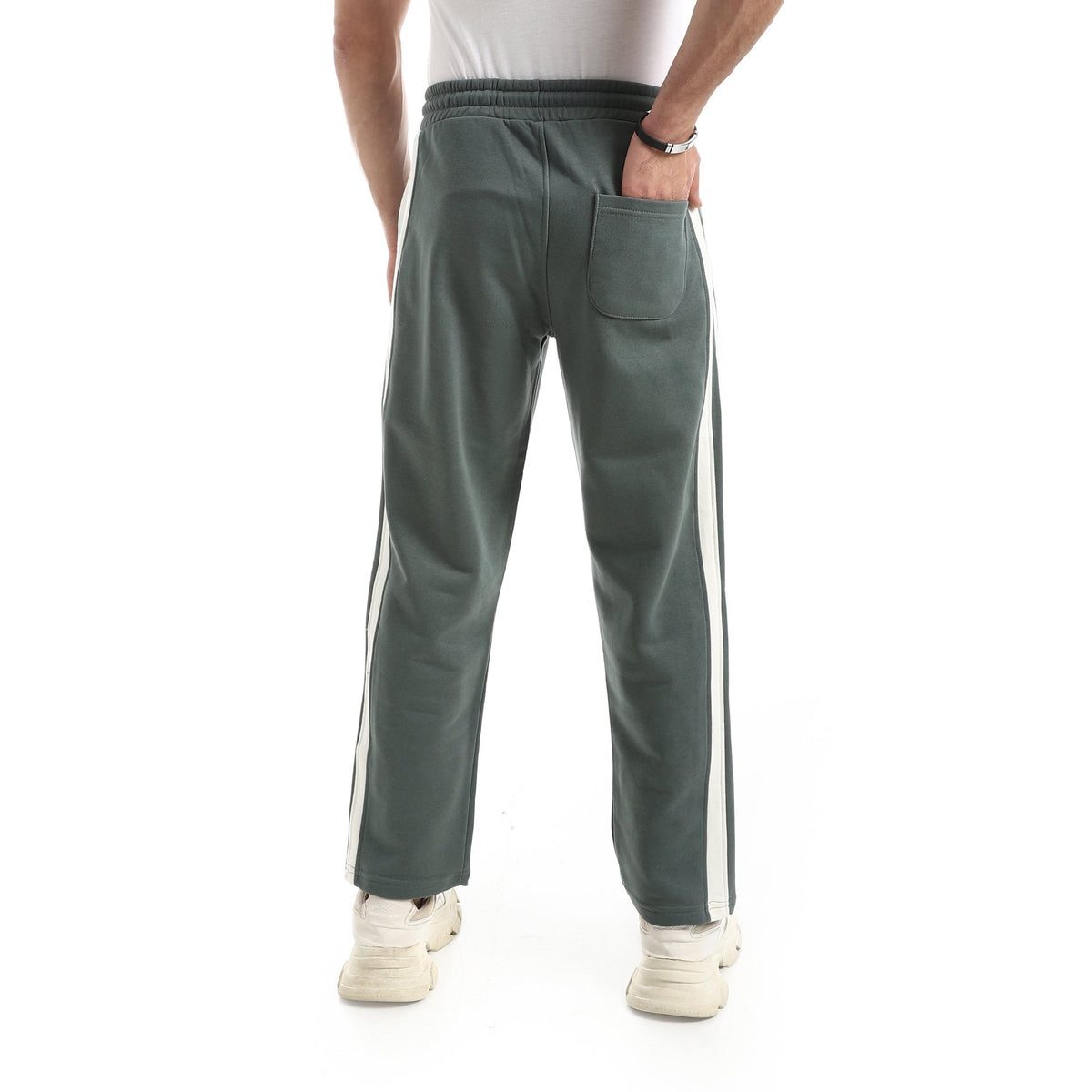 Men Performance Side-Stripe Joggers - Red Cotton