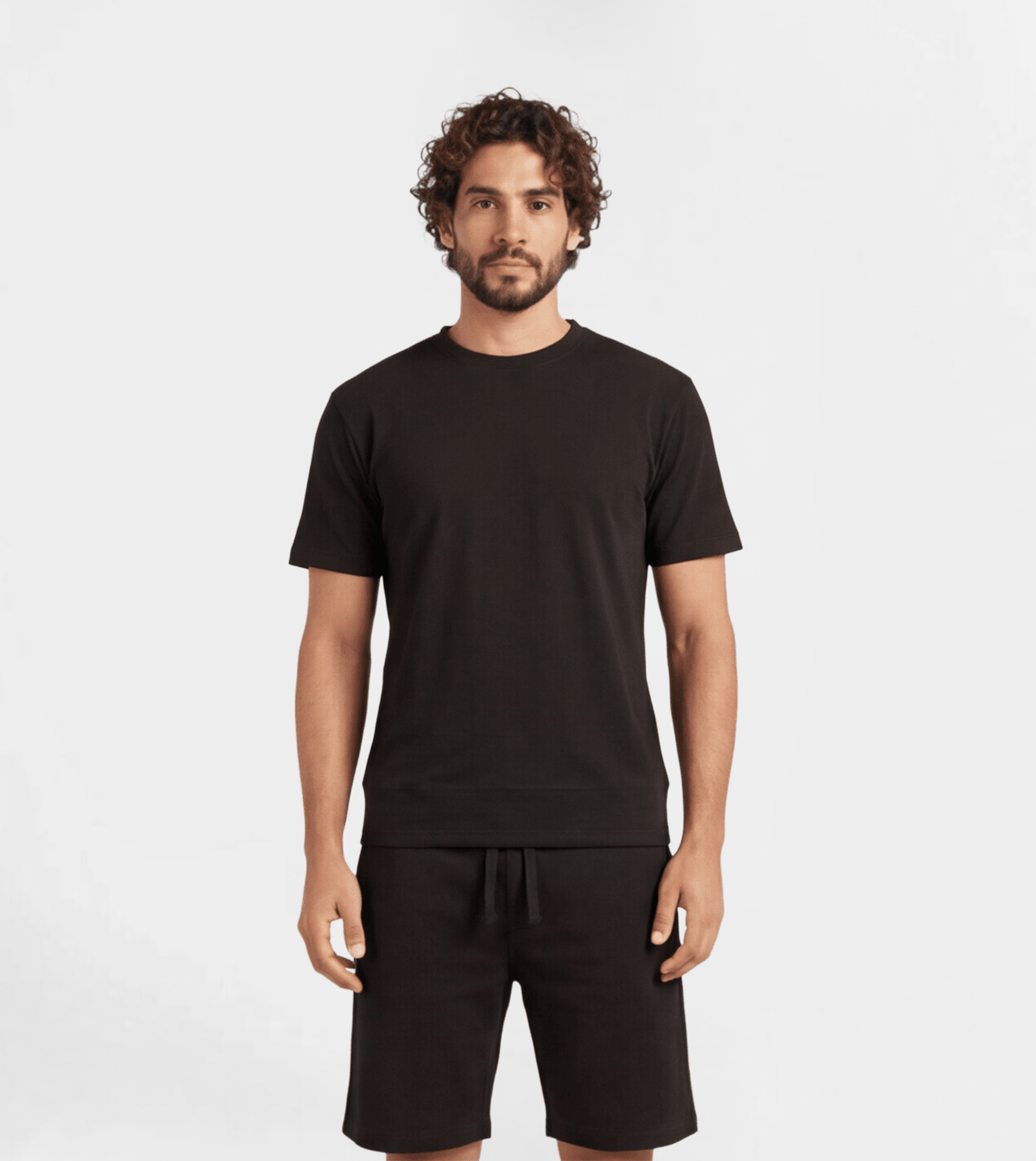 Men Premium Interlock Cotton Lounge Set - Red Cotton