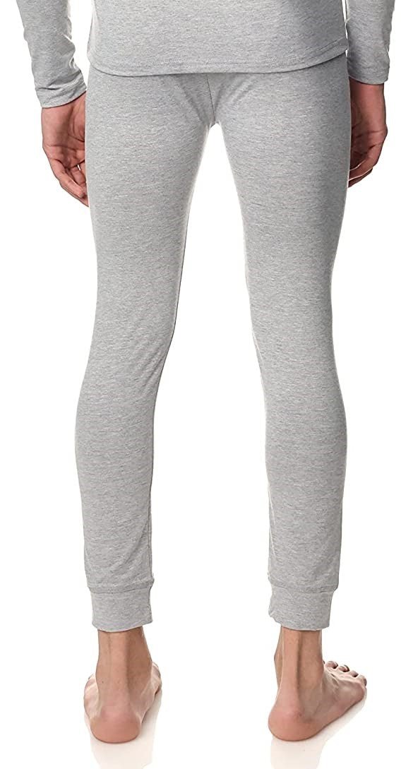 Men Thermal Pants - Gray - Red Cotton