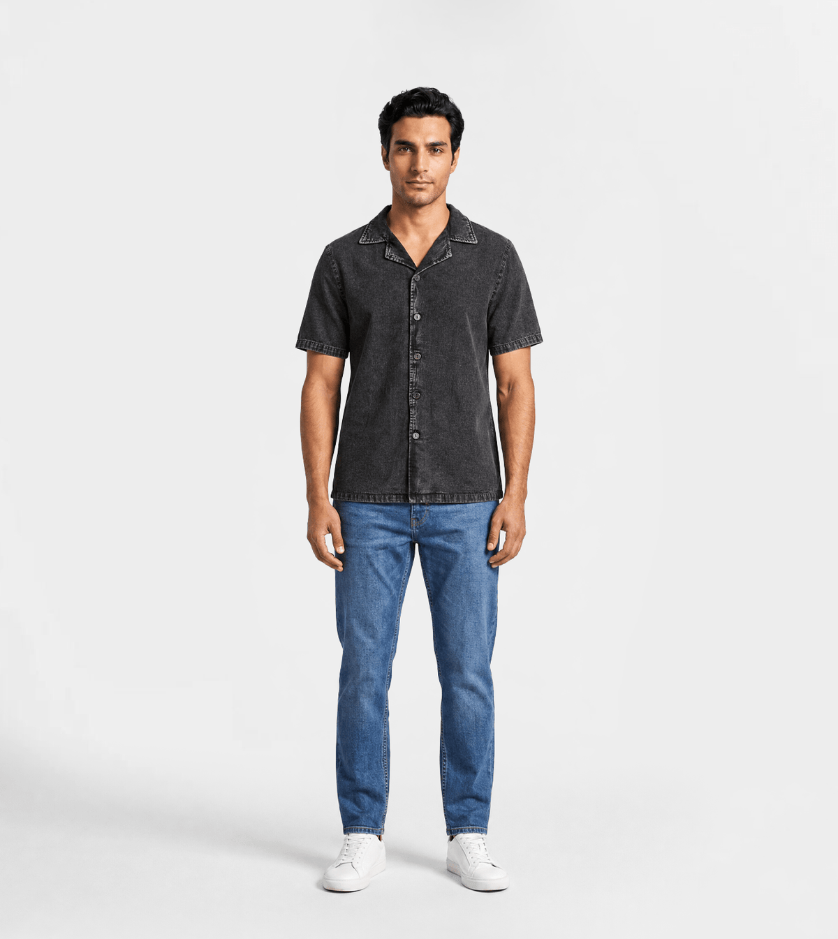 Men’s Black Linen Shirt – Elegant Casual Style - Red Cotton