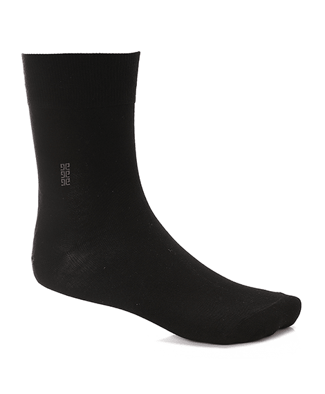 Men's Classic Bamboo Socks - Black - Red Cotton
